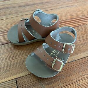 Brown Leather Kids Sandals